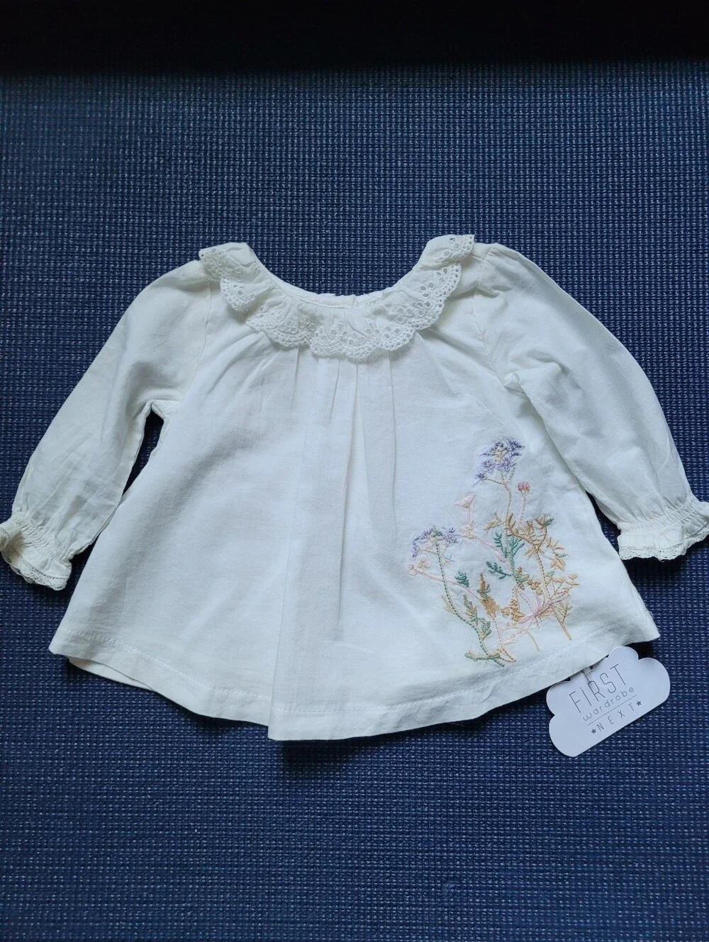 *next baby*Ivory Lace Collar Top with *baby GAP*Pink Leggings Set- 0-3 mth